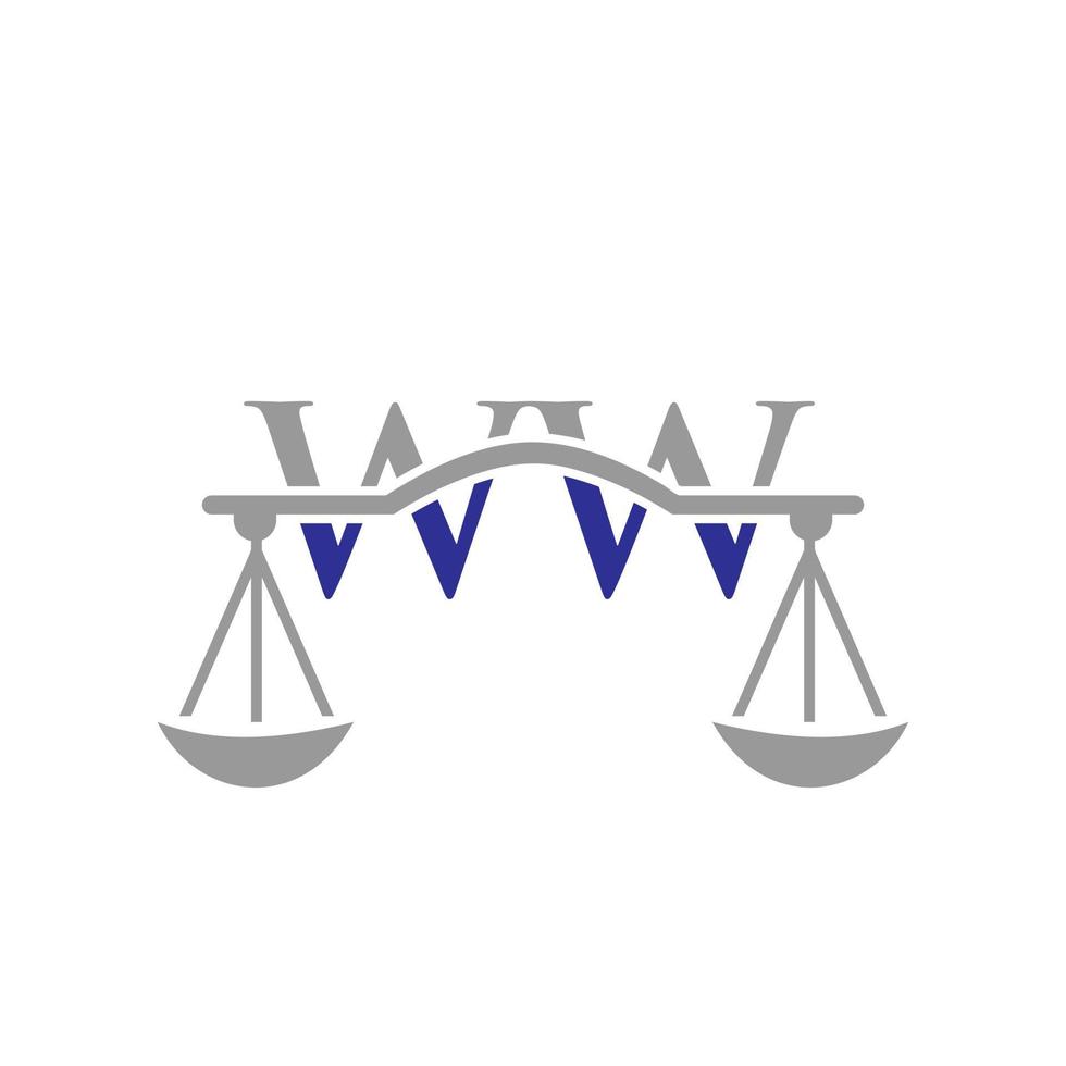 lag fast brev ww logotyp design. lag advokat tecken vektor