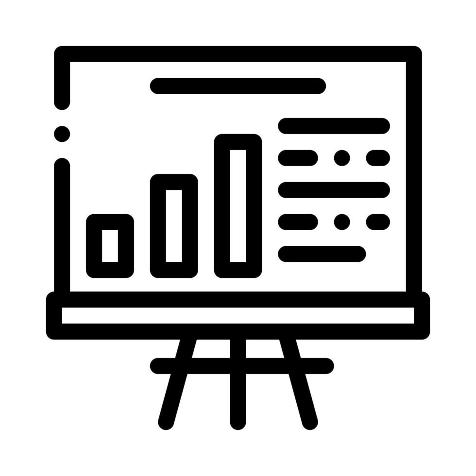 optimering studie diagram Diagram ikon vektor översikt illustration