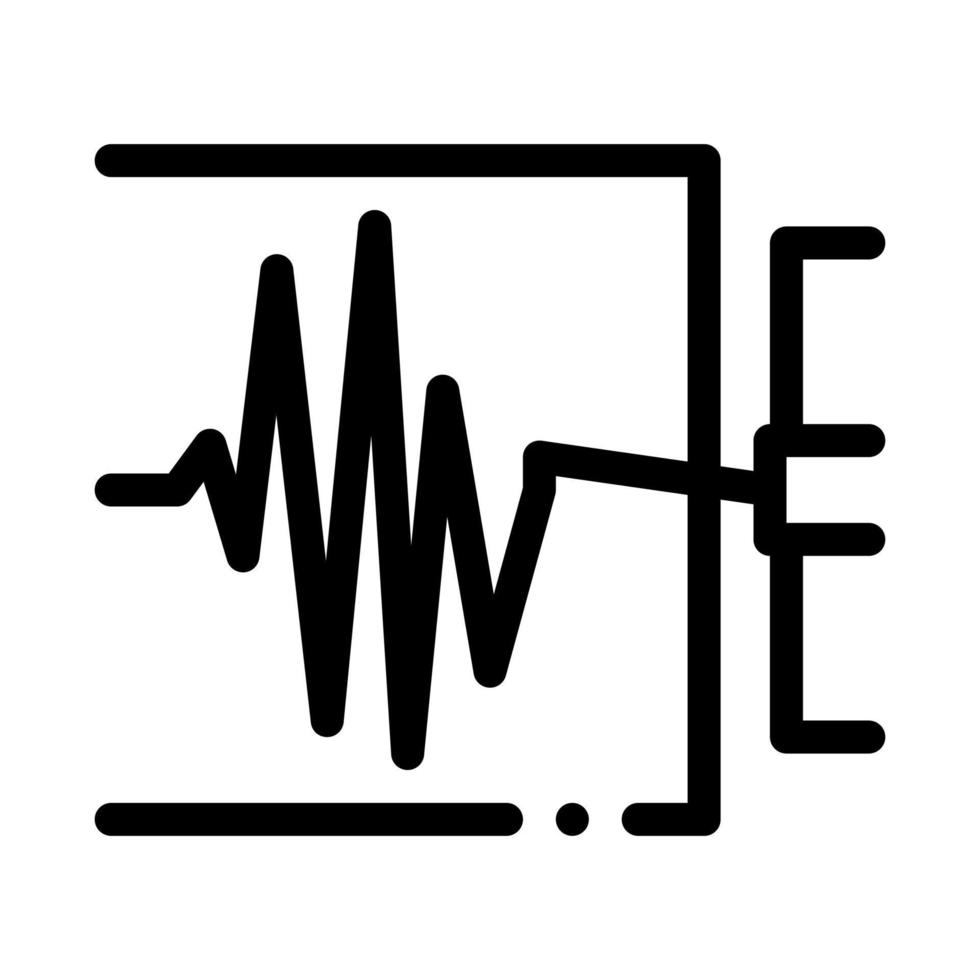 richter skala mått ikon vektor översikt illustration