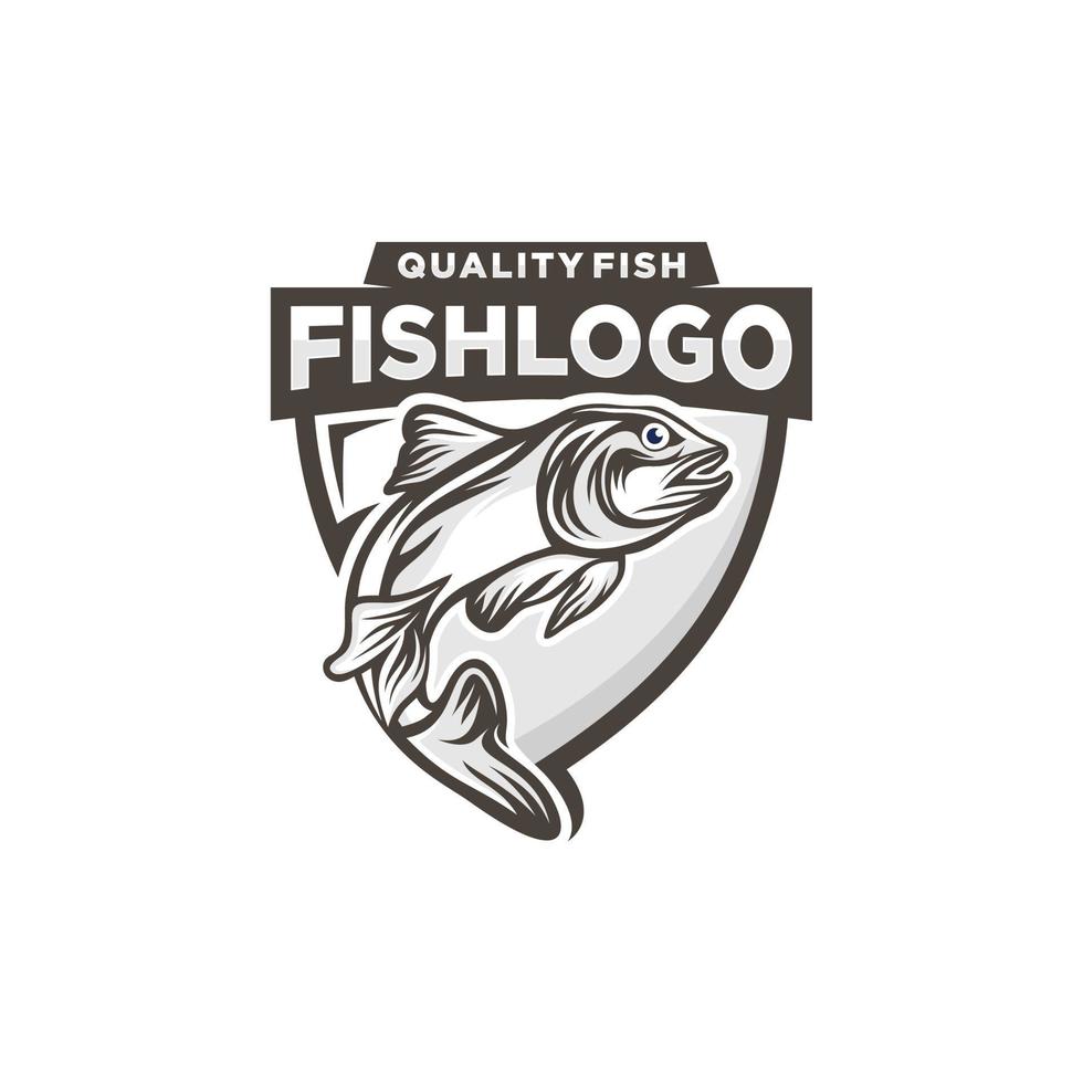 Vektor-Fisch-Logo-Design-Vorlage vektor