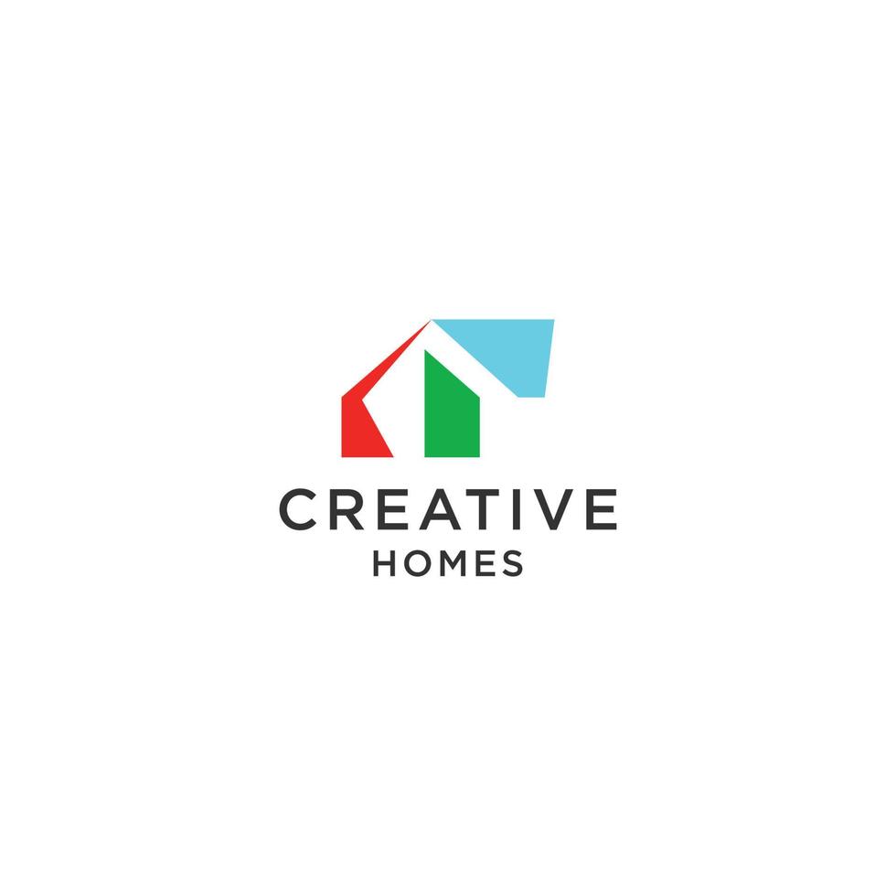 kreativ logotyp design. hus och byggnad vektor