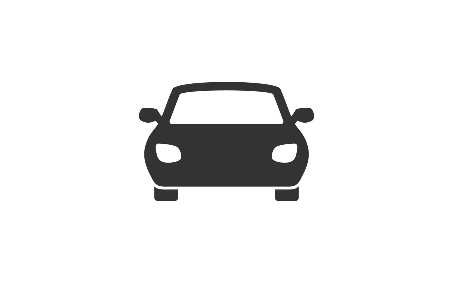Auto-Vorderansicht-Symbol-Logo für Vorlagenvektor mit schwarzer Farbe. vektor