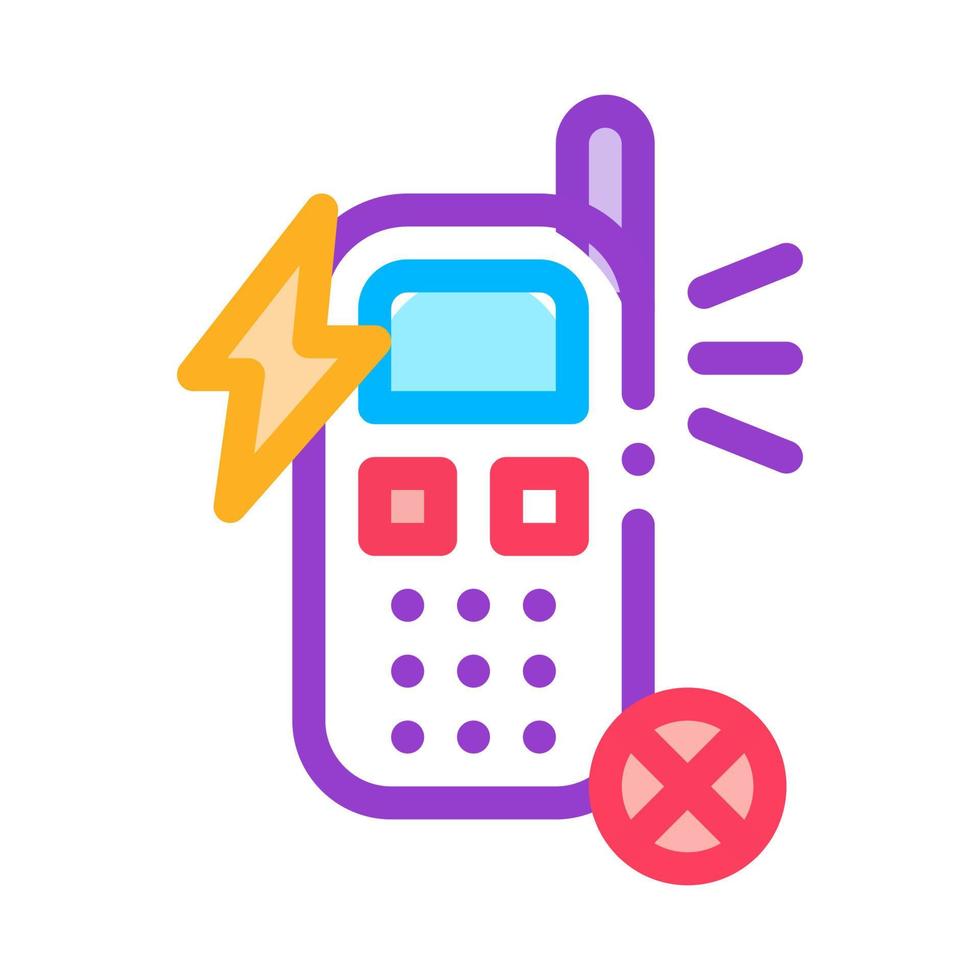 gebrochenes Telefon Symbol Vektor Umriss Illustration