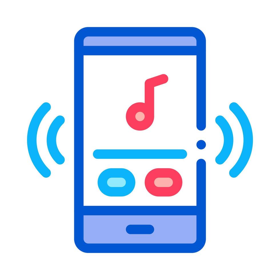 telefon musik audio player symbol umriss illustration vektor