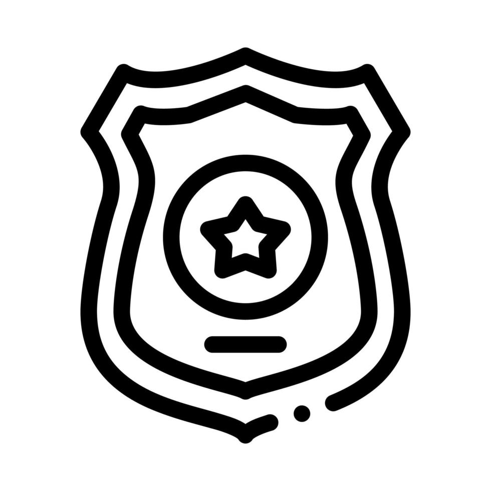 Polizeibeamten-Abzeichen-Symbol-Umriss-Illustration vektor