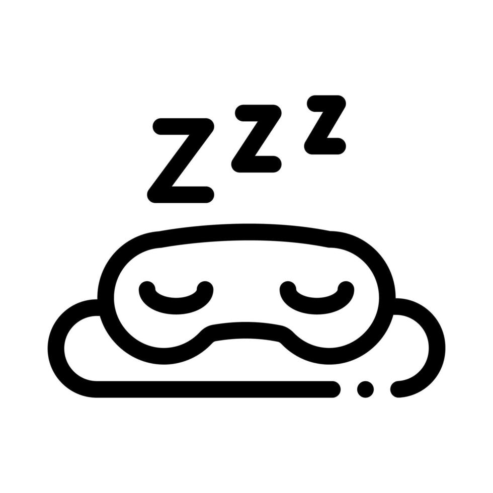 natt sömn ögon mask ikon översikt illustration vektor