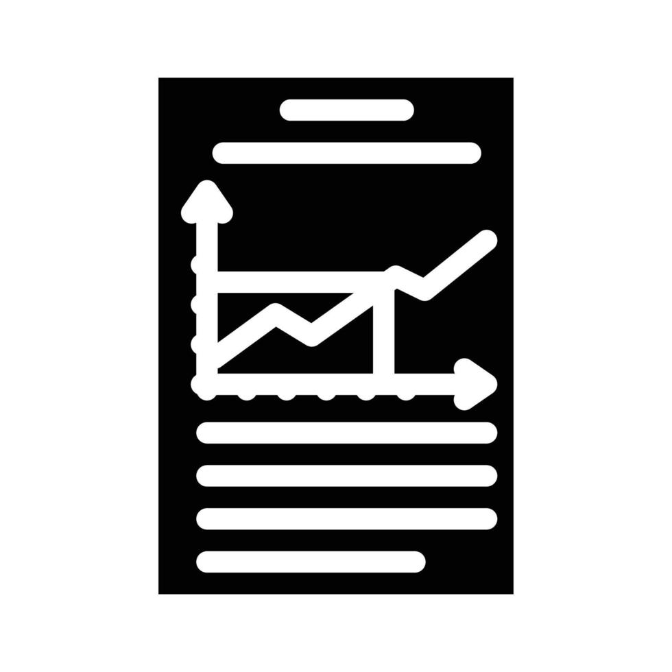 Graph Data Science Glyphen-Symbol-Vektor-Illustration vektor