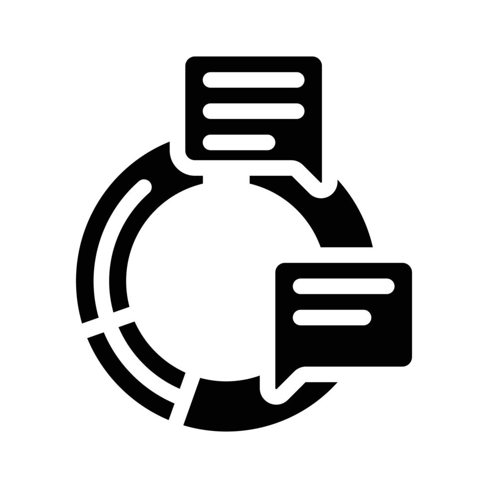 information data vetenskap glyf ikon vektor illustration