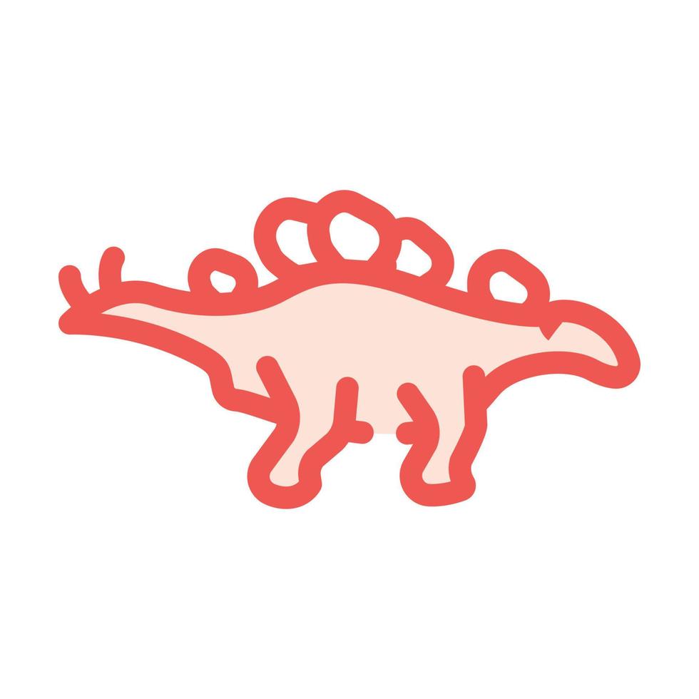wuerosaurus dinosaurie Färg ikon vektor illustration tecken