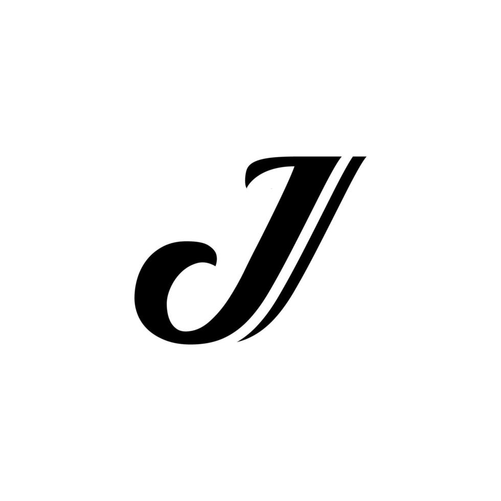 j monogram brev logotyp vektor
