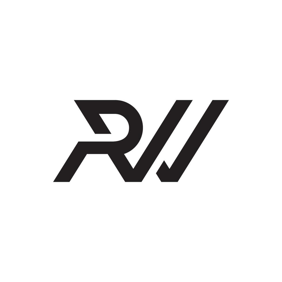 brev rw monogram logotyp vektor