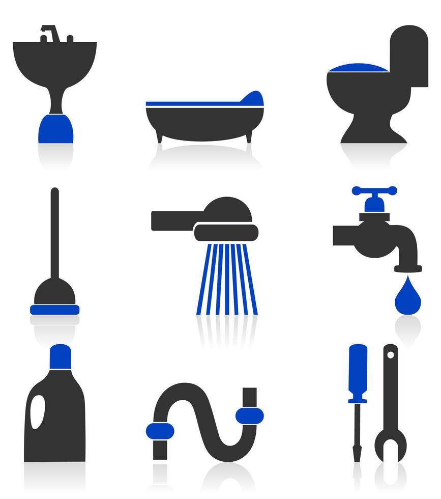 uppsättning av ikoner på en tema en badrum. en vektor illustration