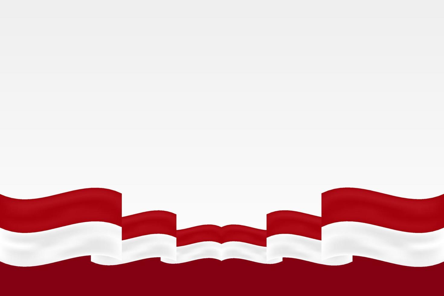 moderner abstrakter Hintergrund glückliche Indonesien-Unabhängigkeitstagfahnen-Grußkarte, Vektorillustration vektor