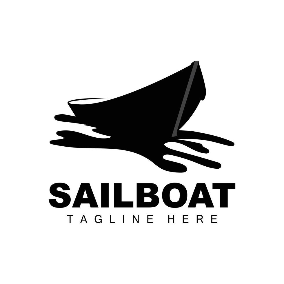 segelbåt logotyp, traditionell asiatisk båt vektor, sjö hav ikon design, fiske båt vektor