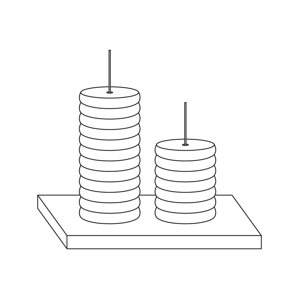 leksak översikt illustration för barn färg bok vektor