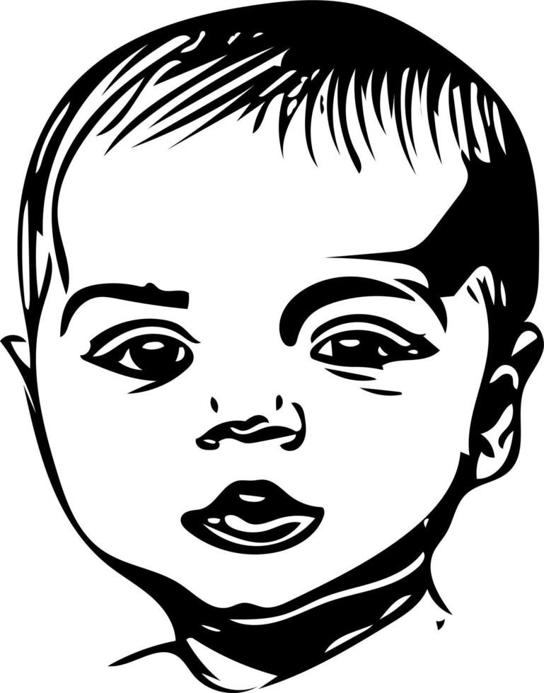 baby line art vektor