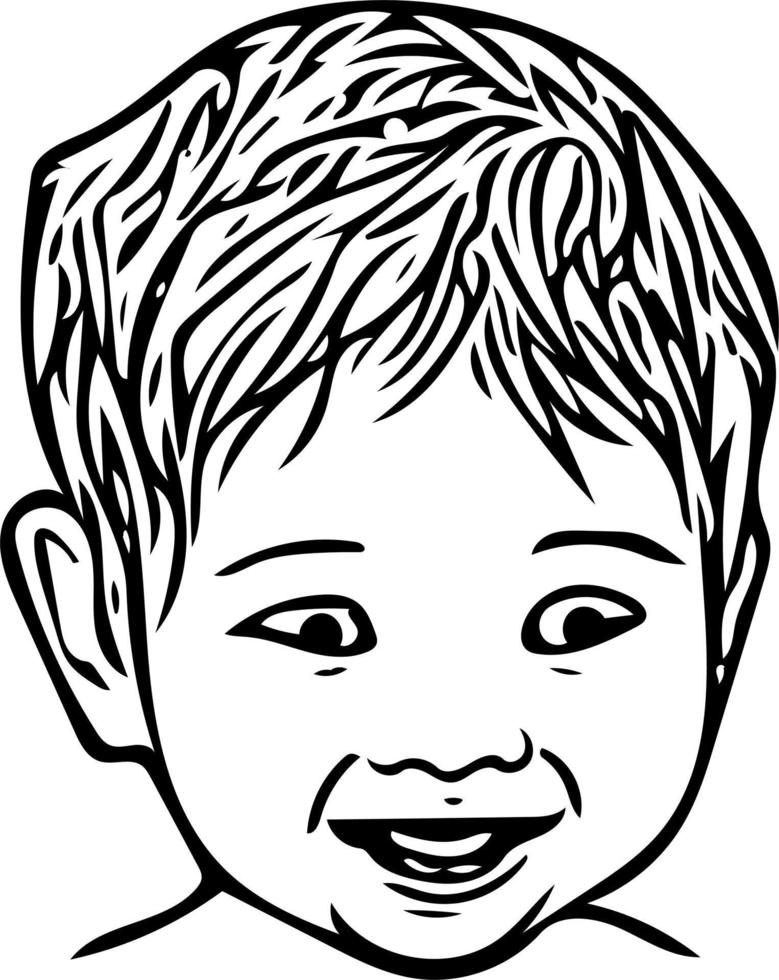 baby line art vektor