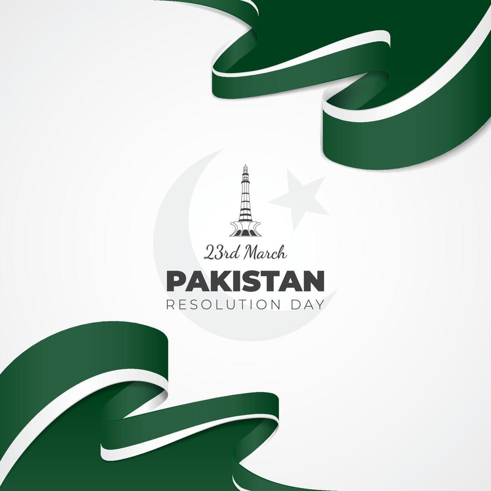 pakistan-tagesfeier-grußplakat mit band vektor