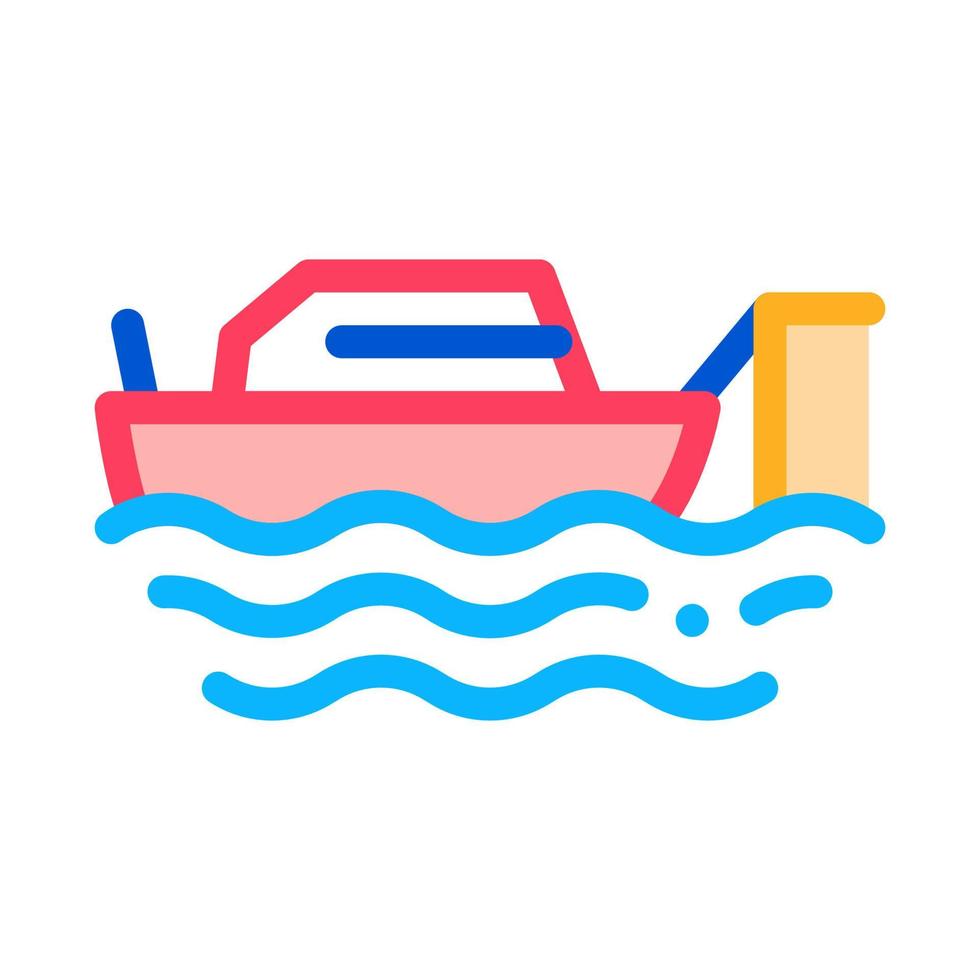 fiske fartyg ikon vektor översikt illustration