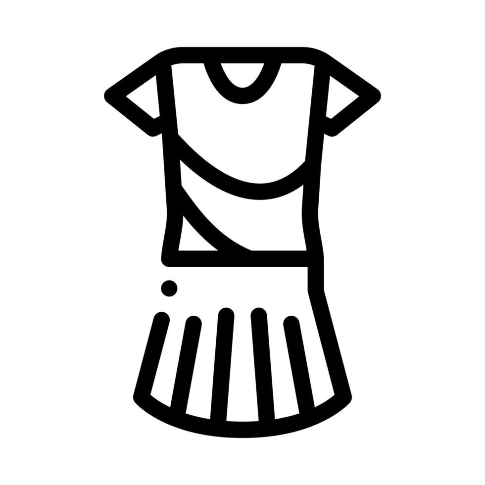 kvinna tennis kostym ikon vektor översikt illustration
