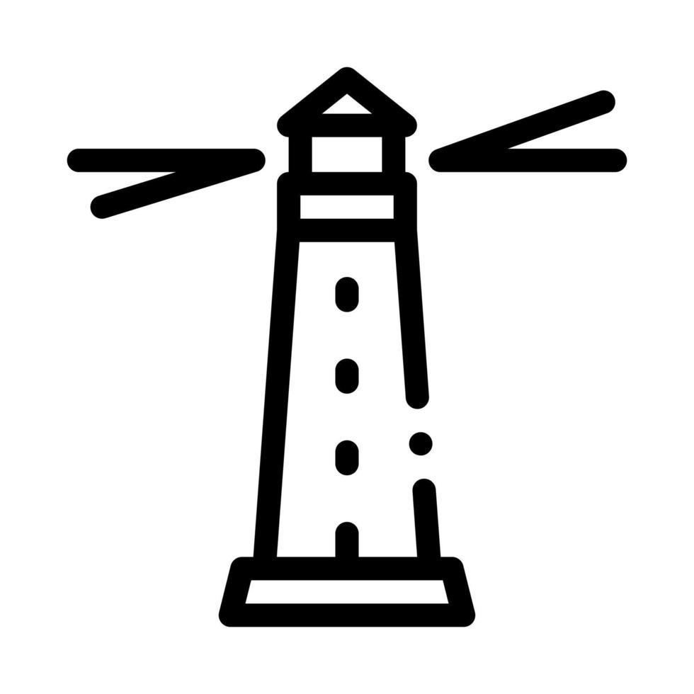 Leuchtturm Leuchtfeuer Symbol Vektor Umriss Illustration