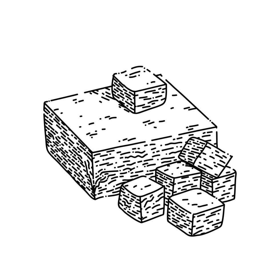 Cheddar-Käse-Skizze handgezeichneter Vektor