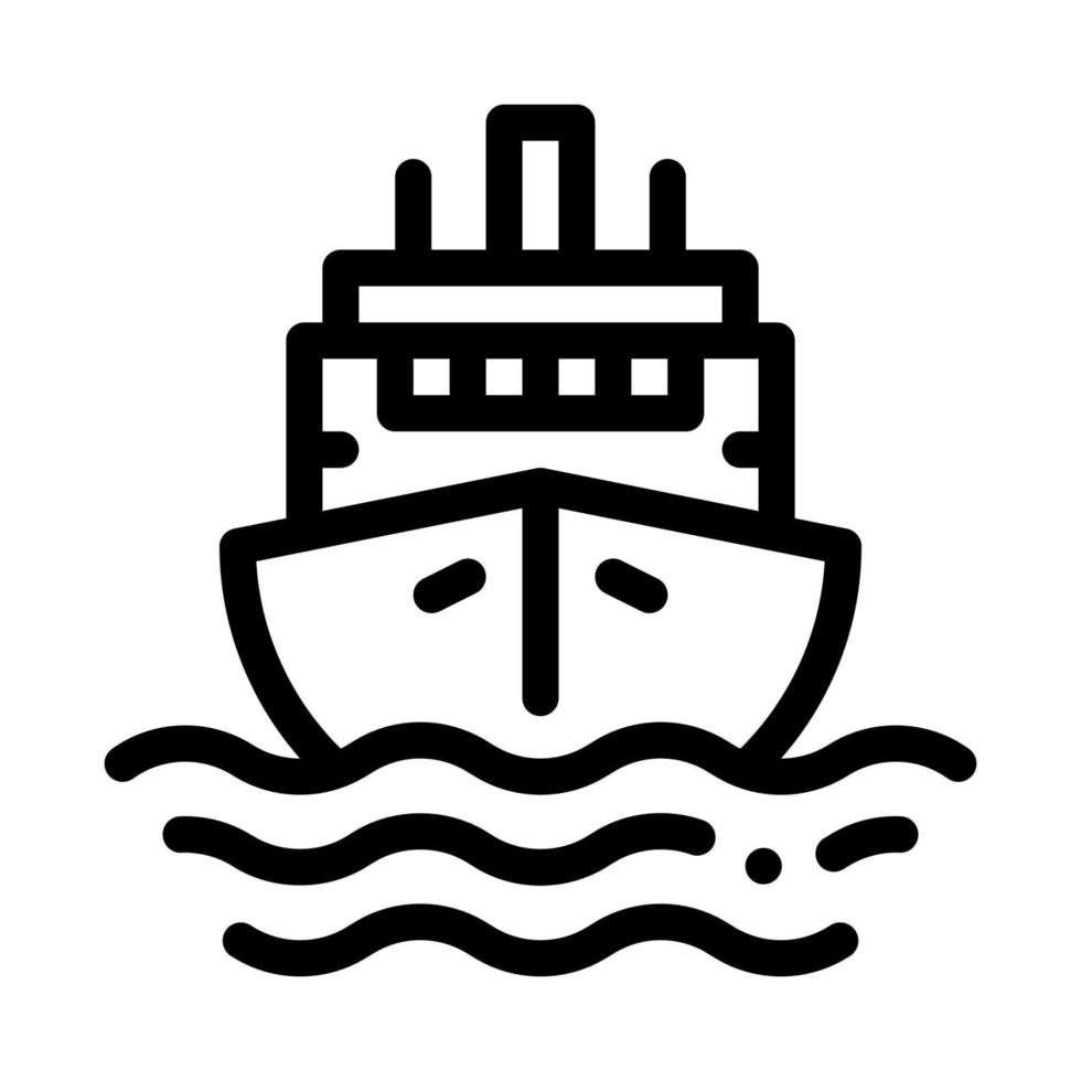 kryssning fartyg ikon vektor översikt illustration