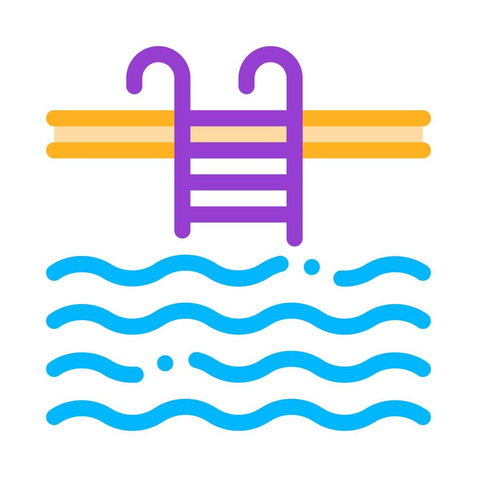 Wasser Schwimmbad Vektor Zeichen dünne Linie Symbol