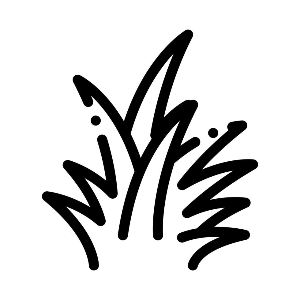 tropischer Busch Symbol Vektor Umriss Symbol Illustration