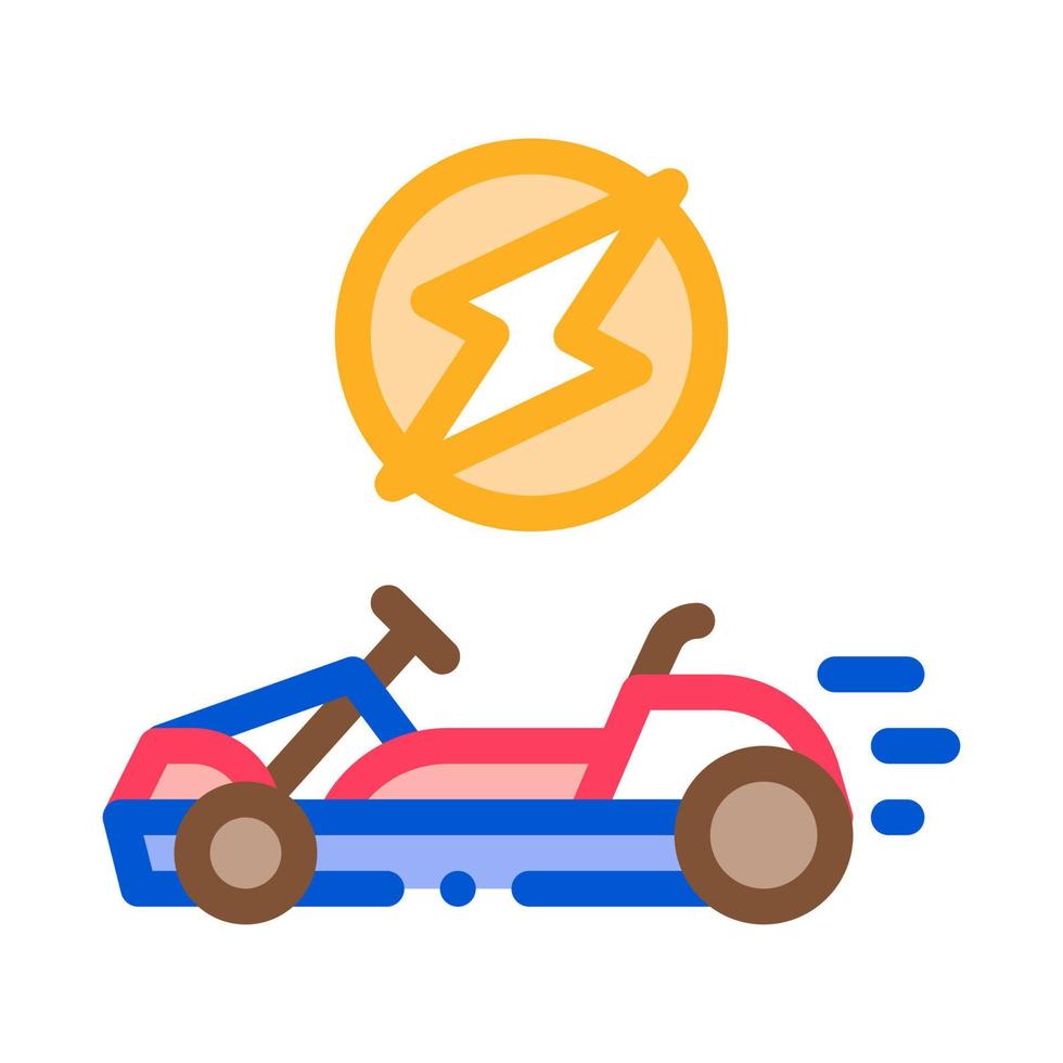 elektrische kart farbe symbol vektor illustration