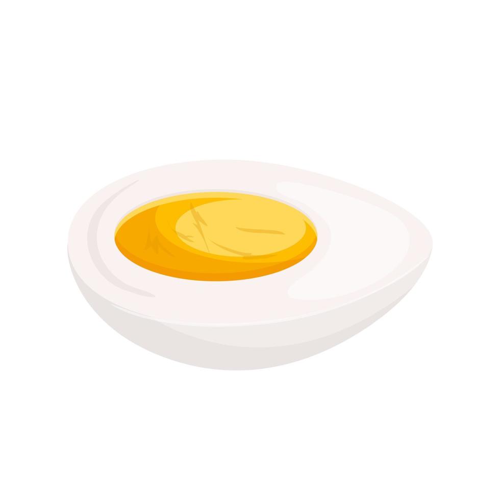 kokt ägg tecknad serie vektor illustration