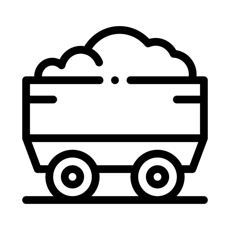 tung lastbil med material metallurgisk ikon vektor illustration