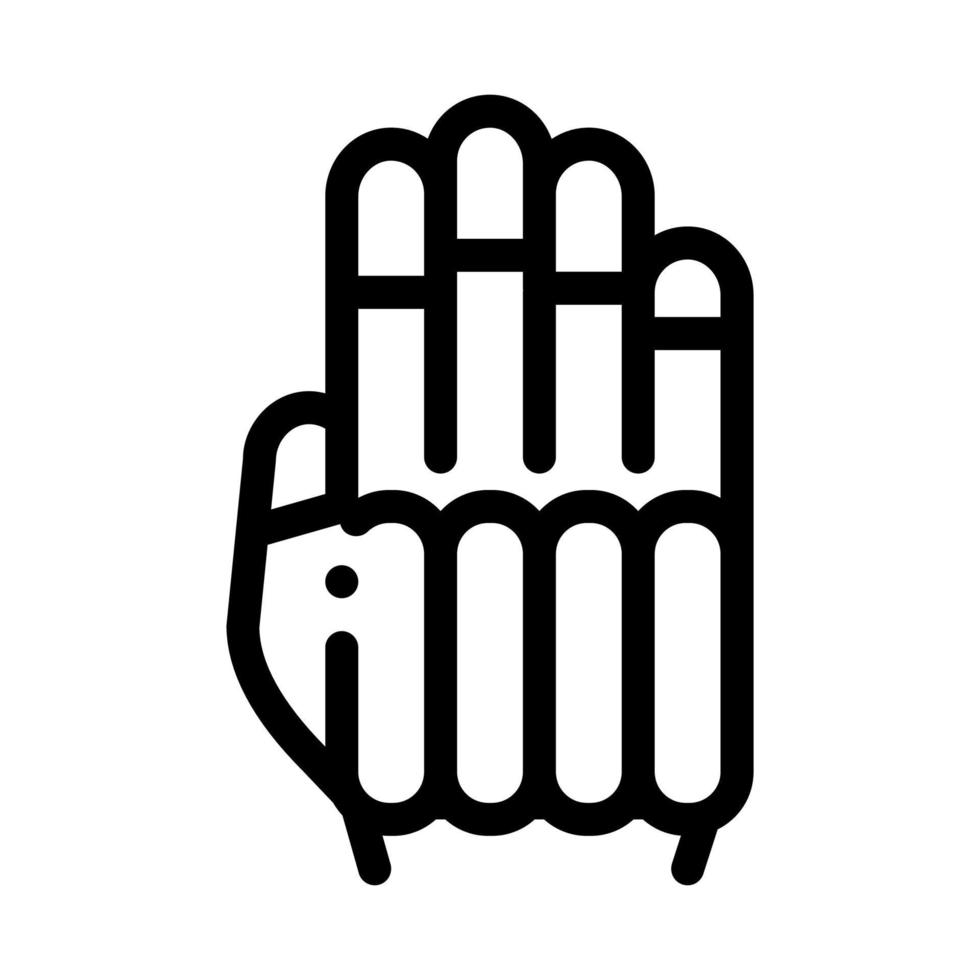 Schutzhandschuh-Symbol Vektor-Umriss-Illustration vektor