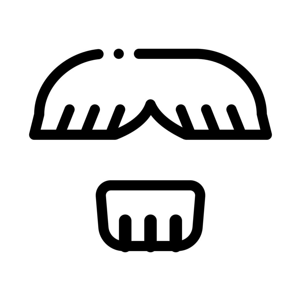 ansikte mustasch haka hår ikon översikt illustration vektor