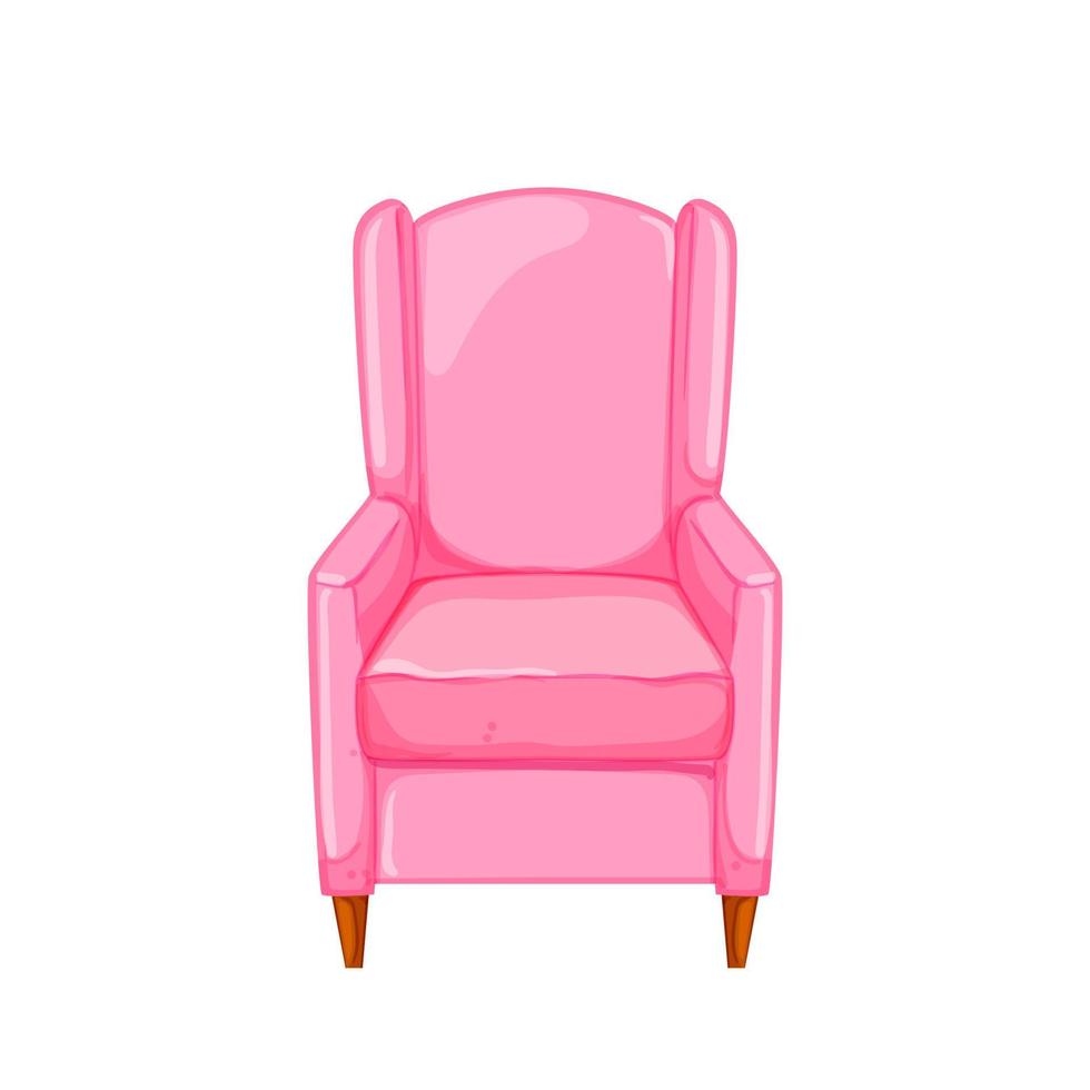tömma fåtölj stol tecknad serie vektor illustration