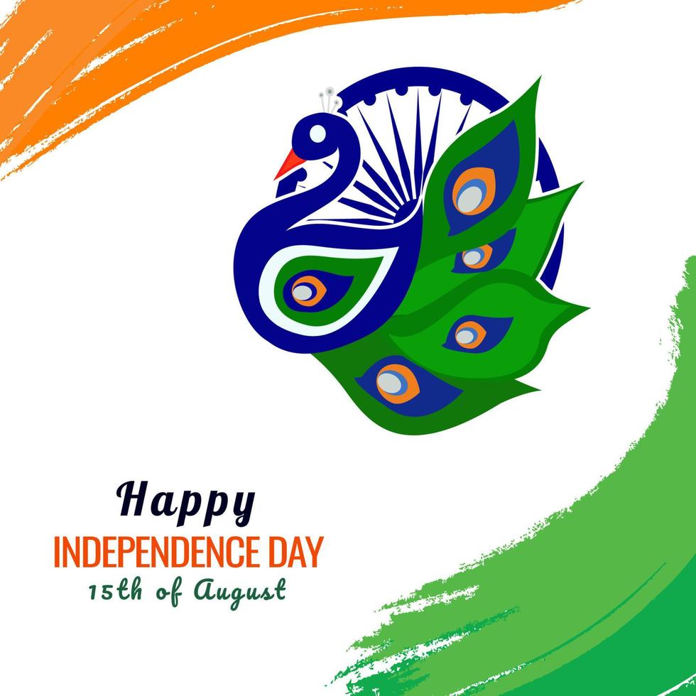 indisk flagga bakgrund för oberoende dag vektor