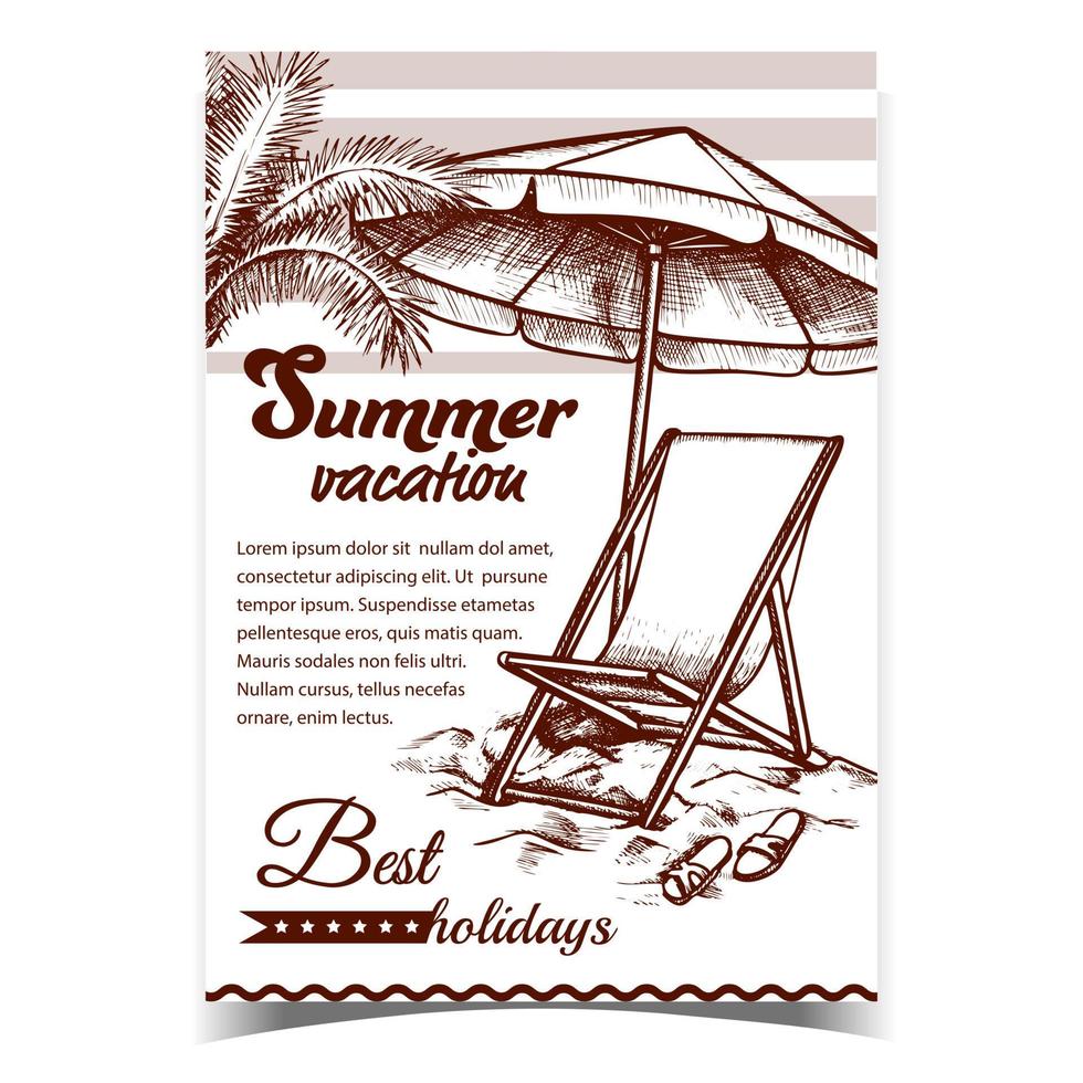 sommar semester strand annonsera baner vektor