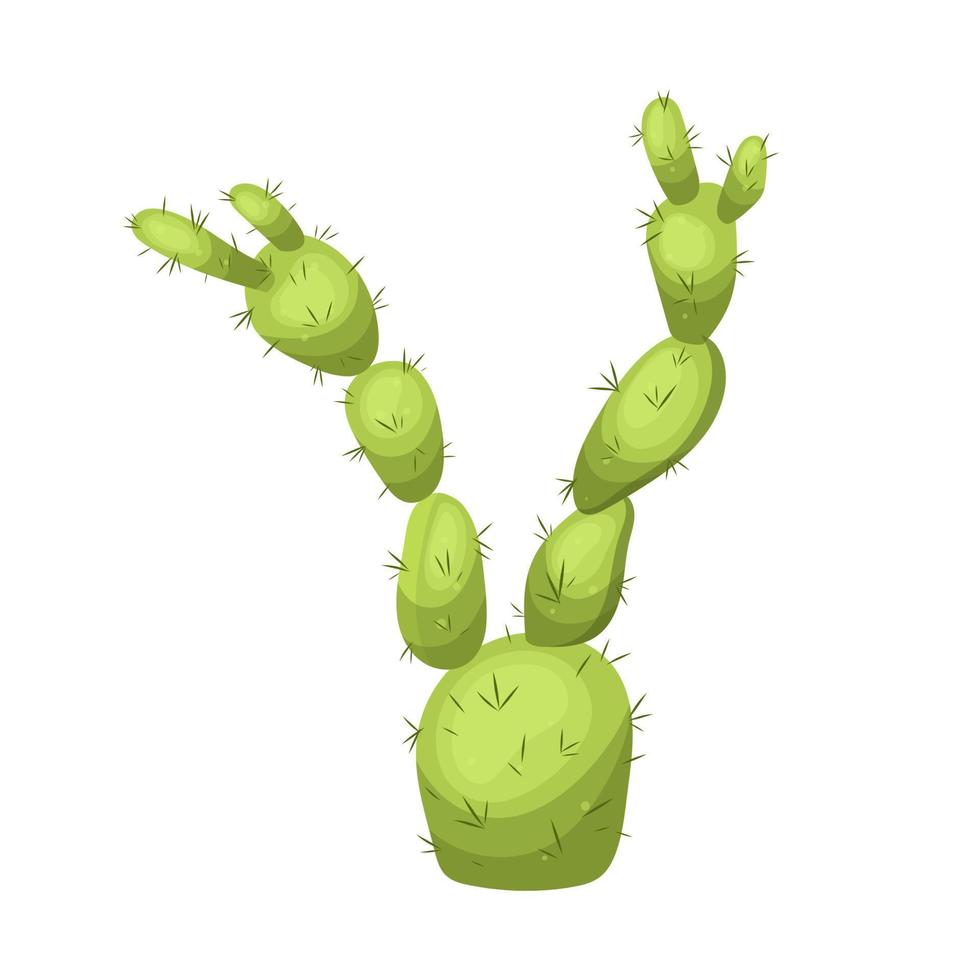 kanin öron kaktus tecknad serie vektor illustration