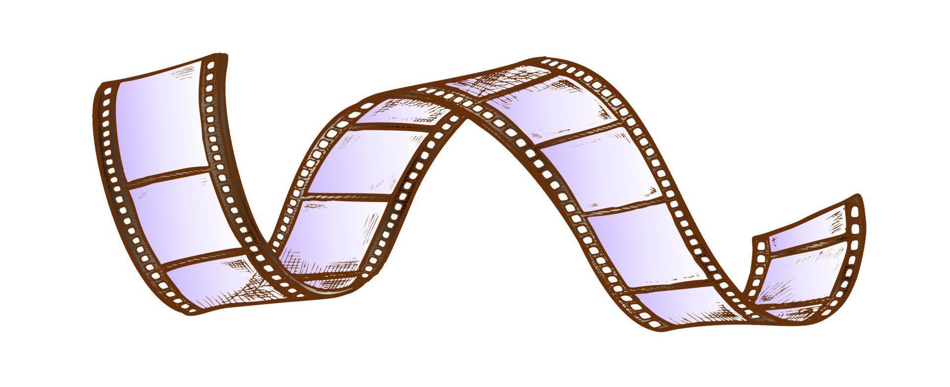 Filmstreifen für Kinoprojektor-Farbvektor vektor