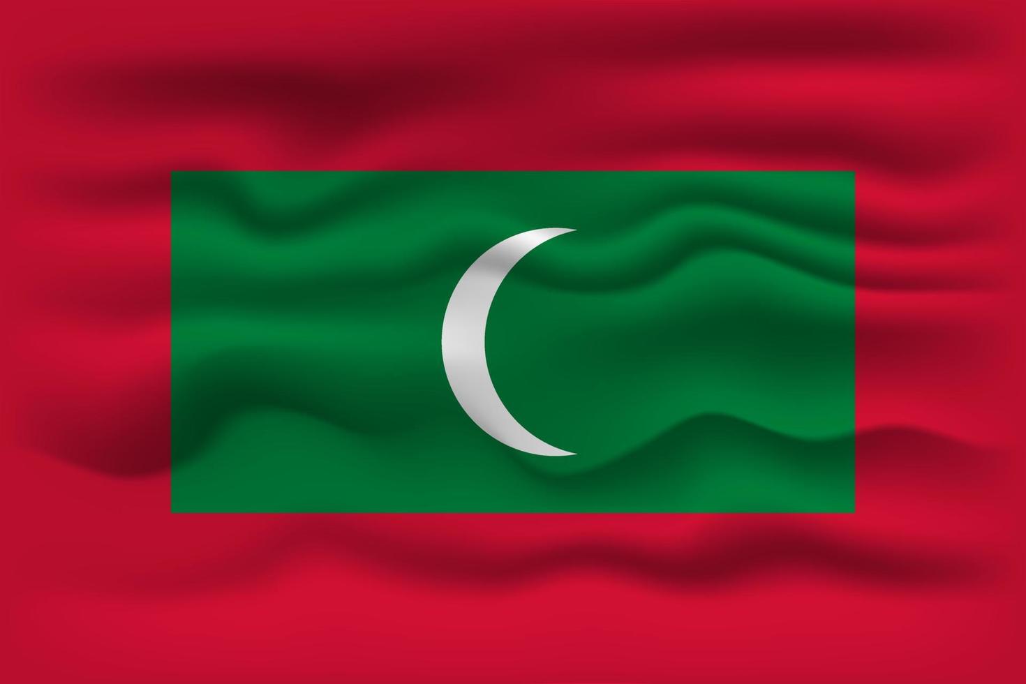 vinka flagga av de Land maldiverna. vektor illustration.