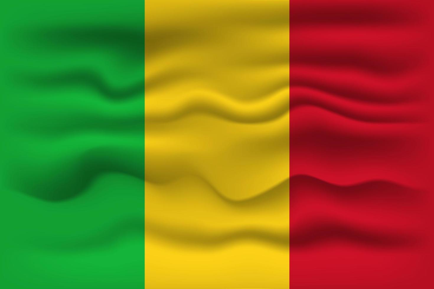 schwenkende Flagge des Landes Mali. Vektor-Illustration. vektor