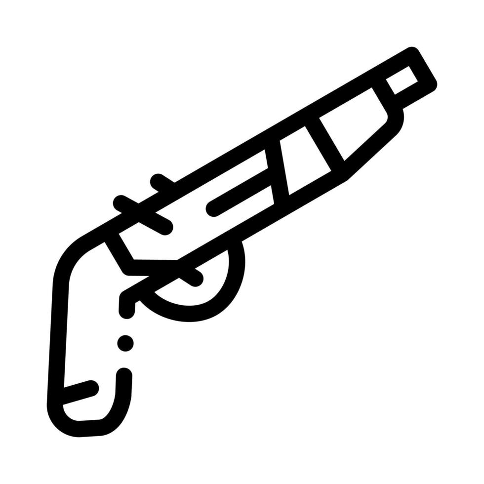 pistol pistol ikon vektor översikt illustration