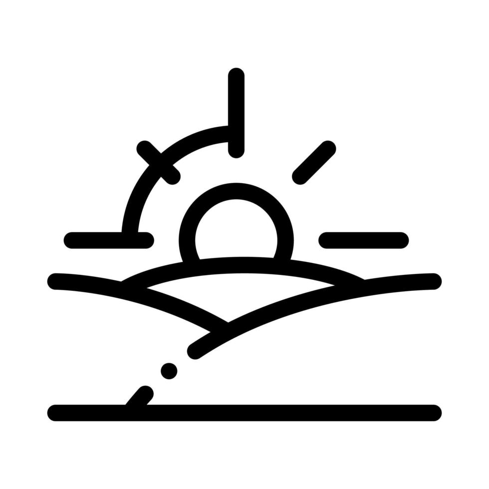 Sonnenuntergang Symbol Vektor Umriss Illustration