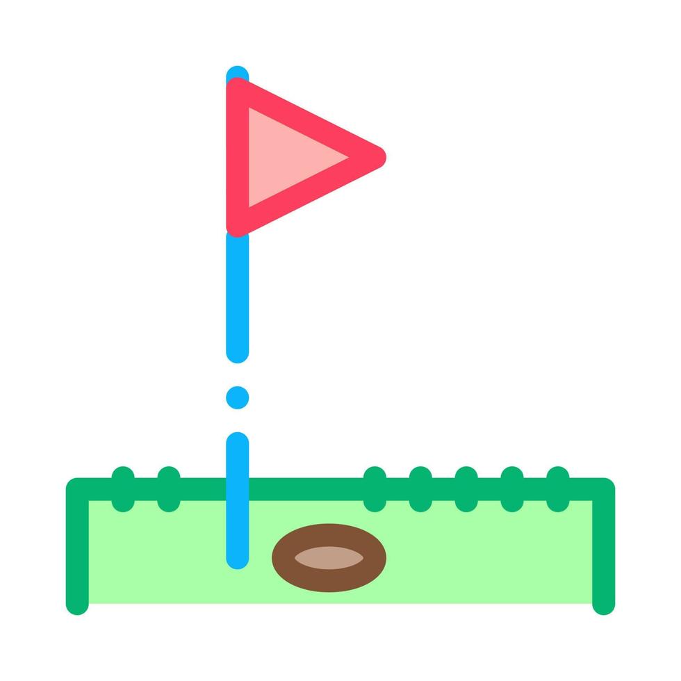 Golfspielfeld Symbol Vektor Umriss Illustration