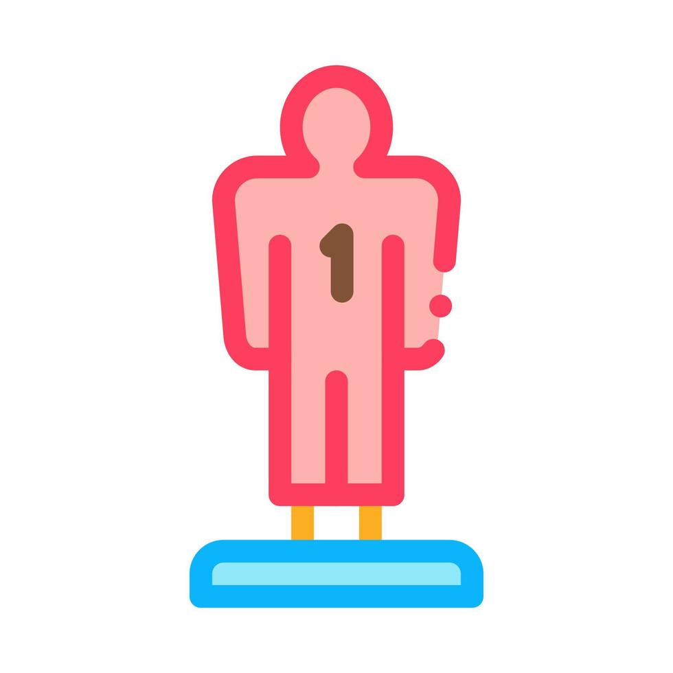 spelare statyett ikon vektor översikt illustration