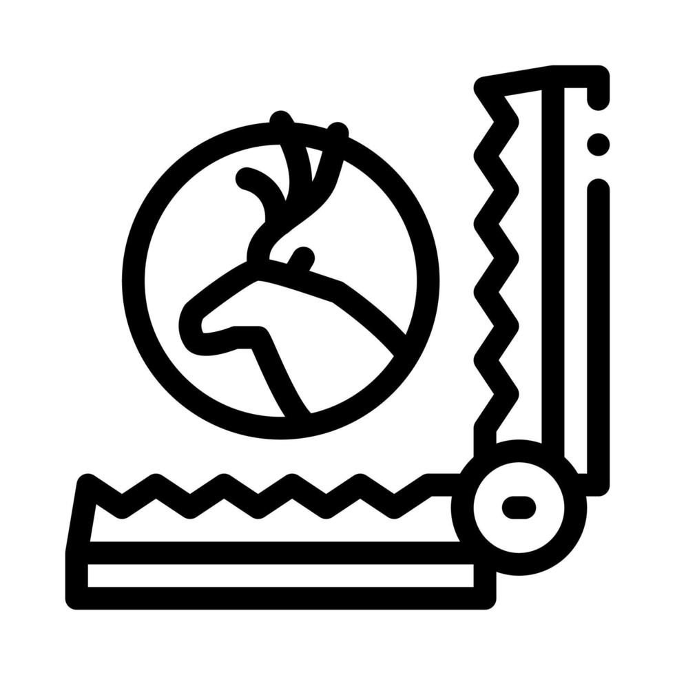 Hirschfalle Werkzeug Symbol Vektor Umriss Illustration