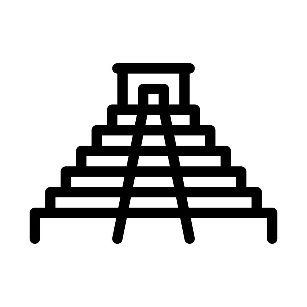 Tempel-Symbol-Vektor-Umriss-Illustration vektor
