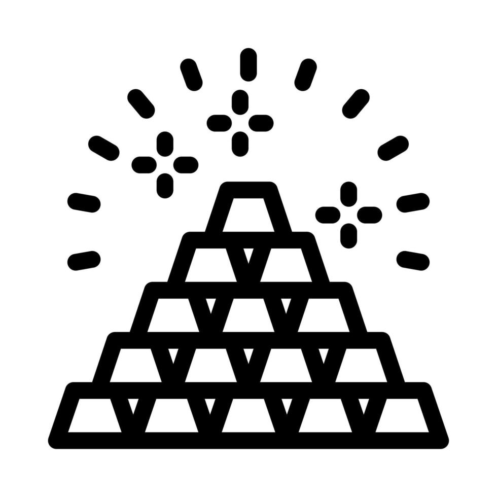 helig pyramid ikon vektor översikt illustration