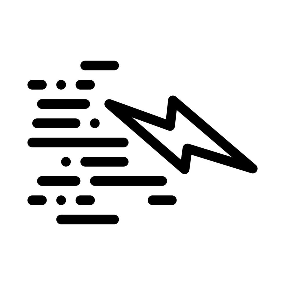 blixt- hastighet ikon vektor översikt illustration