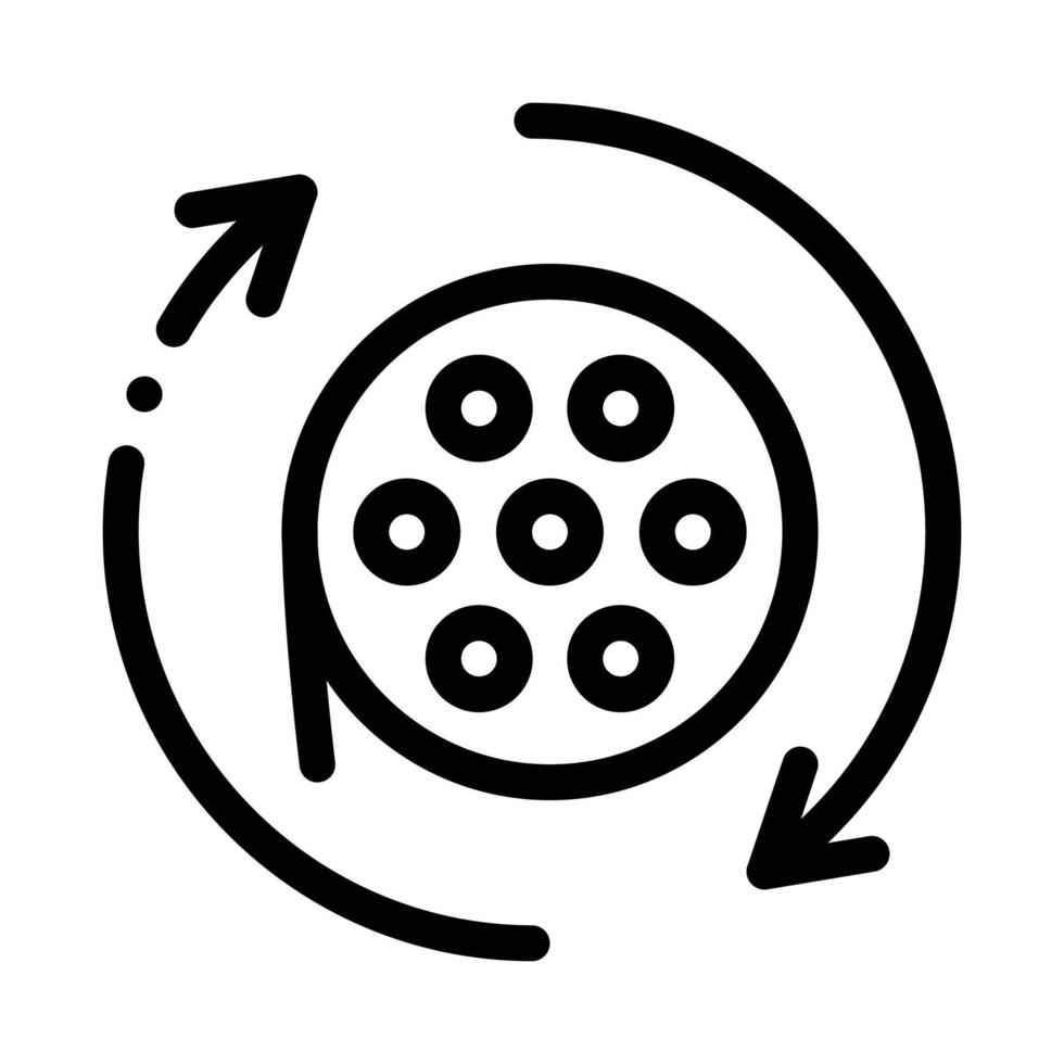 Disk-Scroll-Symbol Vektor-Umriss-Illustration vektor